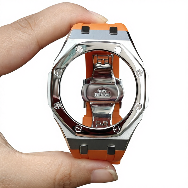 Xinying Premium GA2100 Casioak Mod Kit 316L Stainless Steel Strap Case Band Two-tone Sandblasted Polish Finish 44mm Multi-color