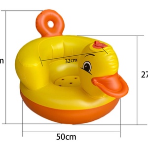 Yellow Duck <b>Inflatable</b> Baby <b>Sofa</b> Plastic School Chair Car Seat for Dining and Hotel Use Little Yellow Duck Design - Product Image 2