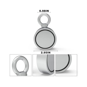 3600lbs Force de traction puissante Double face Aimants de pêche à <span class=keywords><strong>360</strong></span> degrés <span class=keywords><strong>Aimant</strong></span> puissant en néodyme N52 - Product Image 3