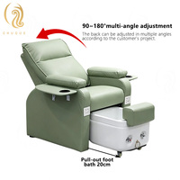 Chuque - Chaise de pédicure électrique professionnelle de luxe - Chaise de pédicure verte - Chaise de massage des pieds