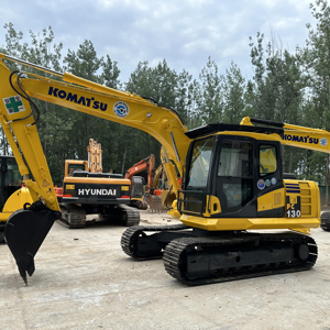 Excavadora Komatsu 130 usada, Mini Hitachi con motor Yanmar, máquina de excavación sobre orugas de segunda mano original japonesa - Product Image 1