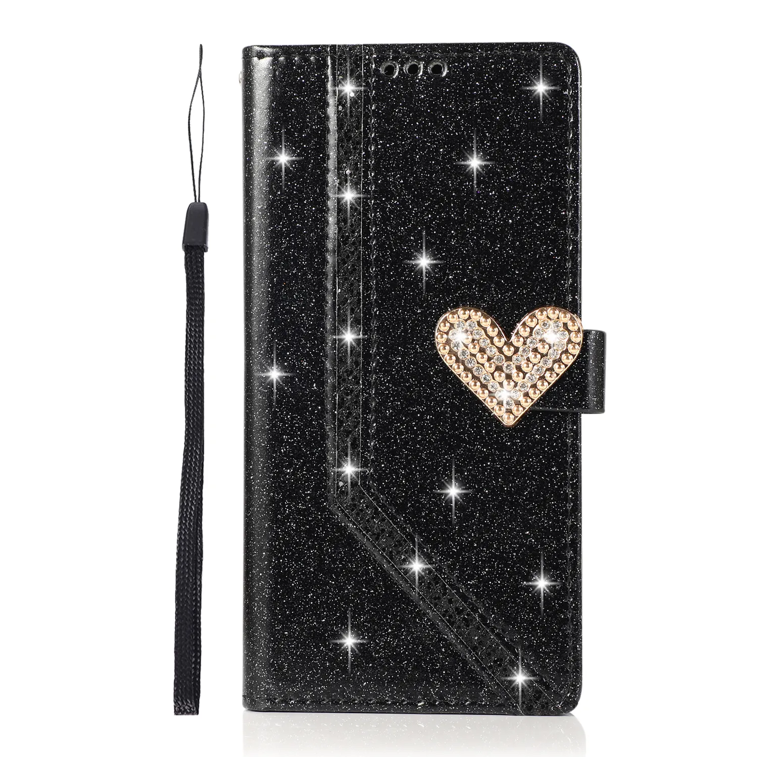 Luxury Leather Shining lovely Flip 2 in 1 wallet Phone cover for iPhone Samsung S22ULTRA s21 note 20U Huawei