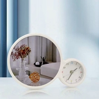Cadre photo numérique avec miroir magique LED personnalisé à sublimation avec horloge et chargeur USB pour cadeaux