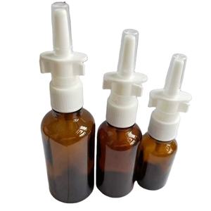 20ml30ml खाली Refillable एम्बर ग्लास नाक स्प्रेयर शीशी बोतल जार <span class=keywords><strong>Snoot</strong></span> पंप साफ स्प्रे भंडारण कंटेनर - Product Image 1