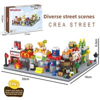 Bloques de Construcción de Juguete DIY con Diseño de Calle, Escala 1:36, en Caja - Nuevo