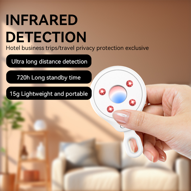 2026 Upgraded Mini Hidden Camera Detector Professional Anti Spy Finder Infrared ABS Material CE Certified for Bathroom