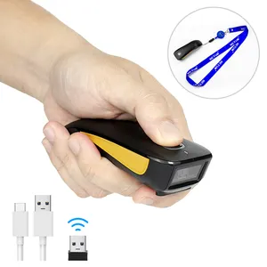 Blue Tooth Handy Barcode Scanner Met Neck Strap 2D Mini Draagbare Draadloze Barcode Scanner