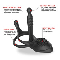 LOVE G-Punkt-Vibrator Prostata-Massagegerät 3 in 1 Prostata-Hoden kabellose Fernbedienung Frequenz starke Vibration Weibliches Geschlecht