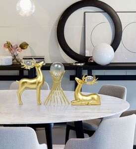 Décoration de <span class=keywords><strong>meuble</strong></span> à vin en résine cerf Art Déco créative, style luxe léger moderne, pour salon, cadeau de mariage, <span class=keywords><strong>meuble</strong></span> <span class=keywords><strong>TV</strong></span> de porche - Product Image 5