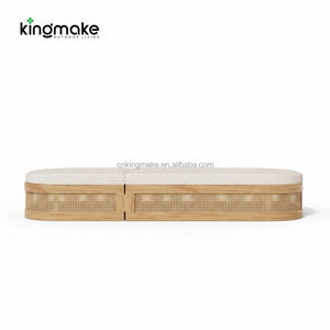 Set di Mobili da Esterno in Alluminio <span class=keywords><strong>per</strong></span> Spiaggia, Lettini Prendisole Regolabili Impermeabili con Cuscini - Product Image 4