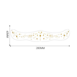 ملصق وشم معدني ذهبي مقاوم للماء لعظمة الترقوة، موضة عصرية وفن مؤقت للجسم للنساء، مثير ومتين - Product Image 6