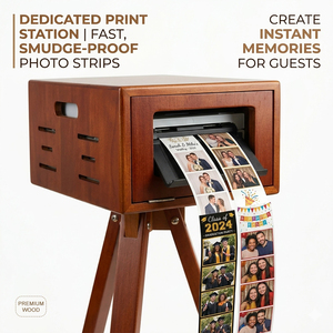 Stand d'impression instantanée pour photomaton rétro en bois pour événements commerciaux et mariages, compatible <span class=keywords><strong>DNP</strong></span> <span class=keywords><strong>QW410</strong></span> - Product Image 2