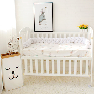 Nouveau-né super doux En Peluche crèche lit bébé literie berceau Berceau Décor blanc À La Main Tissage Corde Noeud - Product Image 1