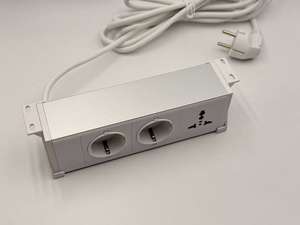 Enchufe de Corriente Europeo para Colgar Debajo del Escritorio, Tira de Enchufes USB, Enchufe USB Eléctrico de Aleación de Aluminio para Debajo del Escritorio - Product Image 2