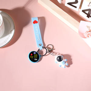 3D lindo astronauta 3 Pack llavero <span class=keywords><strong>Kawaii</strong></span> PVC llavero niños niñas regalo perfecto niños 5mm espesor mochila/Airpods/reloj Digital - Product Image 4