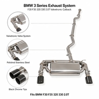 Échappement sport OEM pour BMW F30 F35 320 330 2.0T en acier inoxydable avec silencieux à valve et embout noir