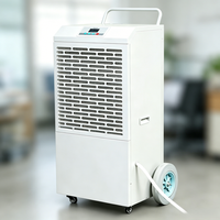 Nouveau déshumidificateur mobile industriel commercial haute performance 138L/D, conception sur chariot portable, sécheur d'air pour usine et laboratoire