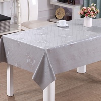 Nappe en PVC tissée à imprimé floral, résistante à la chaleur, imperméable, anti-taches, série nacrée PW302-Z08