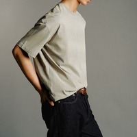 T-shirts en jersey 100% coton pour homme, coupe classique, manches courtes, décontractés, unis, 220g