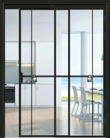 Porte coulissante pliante en alliage d'aluminium de style postmoderne, isolation phonique, design pour chambres, cuisines, balcons