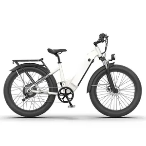 Fast Delivery In US 52 Volt 1000W Step Through Power Ebike 26*4.0 Fat Tire 15Ah Lithium Battery Stealth Bomber Electric Bike