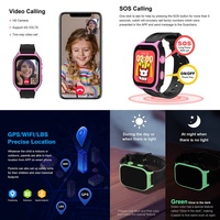 Nuevo Reloj Inteligente para Niños D8, Resistente al Agua, con Tarjeta SIM 4G, Llamadas SOS, Teléfono, Rastreador GPS, Reloj Inteligente para Niños con Luz Brillante en la Oscuridad