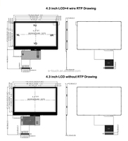 4,3 pulgadas 800x480 RGB 40Pin IPS 400 cd/m2 pantalla LCD TFT