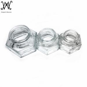 Mini tarro hexagonal de vidrio en <span class=keywords><strong>miniatura</strong></span> de 50ml con tapa de tornillo de madera para miel - Product Image 5