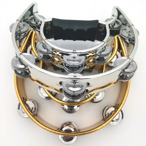 Tambourin à double rangée Orff pour l'éducation musicale précoce, jouet à agiter à la main, hochet, aide pédagogique pour bébé, à saisir facilement - Product Image 4