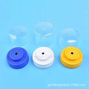 Caja de almacenamiento Heidefee para cabezales de pulido dental, estuche de almacenamiento de 60 orificios para fresas de baja velocidad, varios colores: amarillo, blanco, azul - Product Image 2