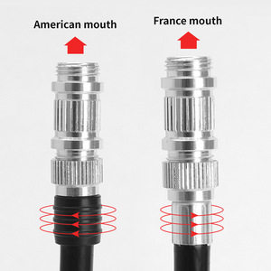 Pompe à air en alliage d'aluminium avec adaptateur de valve américain et français pour vélo de route et de montagne, haute pression 160Psi, convertible - Product Image 1
