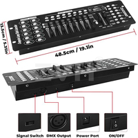 Contrôle DMX-192 canaux contrôleur DJ équipement pour éclairage de scène à faisceau de tête mobile Console d'opération de spectacle de bar portable
