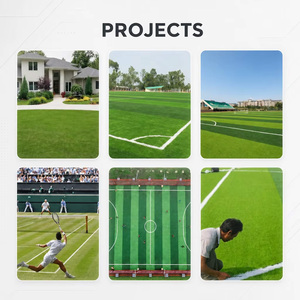 Gazon synthétique de football avec support en PU, hauteur de poils de 15 mm à 60 mm, 10 500 à 31 500 points, kit de protection antichoc, usine de gazon synthétique - Product Image 5