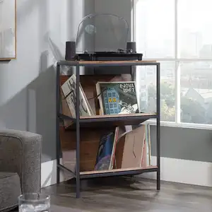 3 Tier Wooden Metal Iron Livingroom Side Table CD Storage Shelf Microwave Rack Stand Kitchen Storage Organizer Rack