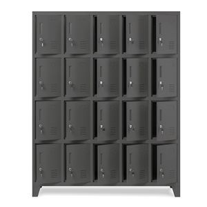 ตู้เก็บของพนักงานแบบถอดประกอบได้ 20 ประตู ทำจากเหล็กและพลาสติก - Product Image 3