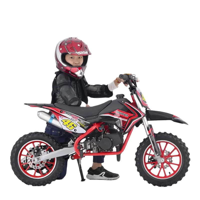 Novo gás 49cc powered mini moto para crianças