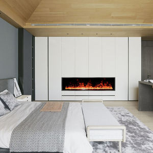 Feu à vapeur d'eau 3D <span class=keywords><strong>60</strong></span> pouces Noir Argent Cheminée électrique élégante Cheminée intelligente à vapeur d'eau Multicolore - Product Image 2