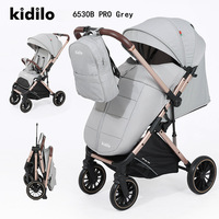 Kidilo Poussette pour bébé multifonctionnelle à haute vue Poussette pour nouveau-né pouvant s'asseoir ou s'allonger Vente en gros transfrontalière