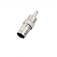 Adaptateur vidéo BNC mâle vers RCA mâle, câble coaxial, contact en cuivre, boîtier en alliage de zinc 50, connecteur pour système de caméra CCTV