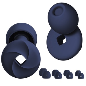 Bouchons d'oreilles anti-bruit en silicone réutilisables pour dormir, 4 tailles - Product Image 1