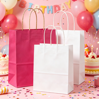 Grote MOQ ondersteuning Morandi kleur kraft papier cadeauzakken fabriek aangepaste logo export groothandel