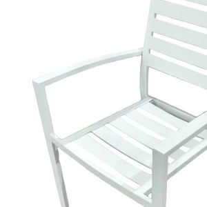Chaises de salle à manger d'extérieur en aluminium mobilier de jardin pour patio cour loisirs - Product Image 6