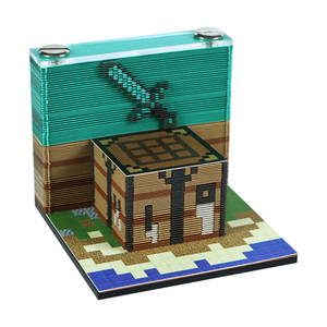 Bloc de Notas Adhesivas 3D Creativas de <span class=keywords><strong>Minecraft</strong></span>, Precio Económico, Bajo MOQ, Artículo Promocional para Regalos Corporativos y Material Escolar - Product Image 1
