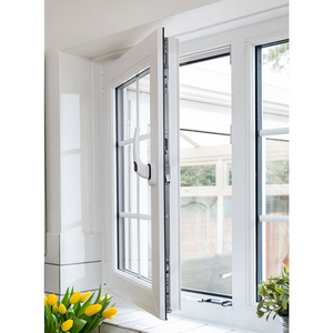 Nouvelle conception Fenêtre à battant en aluminium gris clair avec poignée européenne, double vitrage en verre trempé pour la rénovation extérieure de la maison - Product Image 3