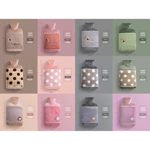 <b>Hot</b> <b>Water</b> <b>Bottle</b> Reusable Rubber 0.5L 1L 1.75L 2L Waterproof Warm Compress With Fur Cloth Cover - Product Image 5