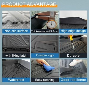 พรมปูพื้นรถยนต์5D ทนทานกันลื่นใช้สำหรับ <span class=keywords><strong>Nissan</strong></span> <span class=keywords><strong>Navara</strong></span> 2016-2021<span class=keywords><strong>ล่าสุด</strong></span> - Product Image 3