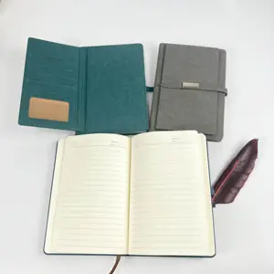 Travel Use Multi-Purpose Premium A5 Leather Journal Planner with Card Holder and Cash Pouch