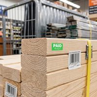 Autocollants de remerciement payants 0,75 x 1,5 pouces, étiquettes autocollantes pour le commerce de détail, les supermarchés, les magasins, les achats et l'emballage