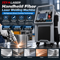 Machine de soudage au laser à fibre portative 1500W 2000W 3000W, refroidissement direct par fluide frigorigène, soudeuse laser portable pour l'acier inoxydable