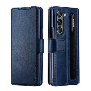 Leather Case Cover 2 In 1 Case With Pen Slot Mobile Phone Case For Samsung Galaxy Z Fold 4 Fold 5